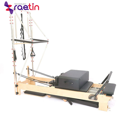 Pilates wood reformer pilates bed for sale with half trapeze