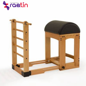 Pilates Bucket with Resistance Bands and Adjustable Footrest for Stretching and Rehabilitation