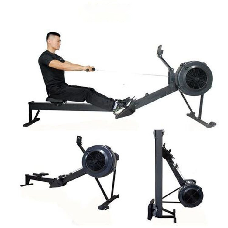 High Quality Concept Capacity 200kg GYM Home Air Rower Rowing Machine with monitor