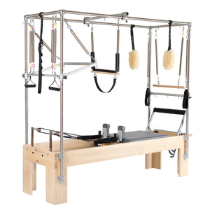 Germanic beech and stainless steel pilates cadillac and reformer