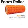 Yoga Foam Roller stretches with Floating Point for Pilates Fitness Exercise and Physio Massage